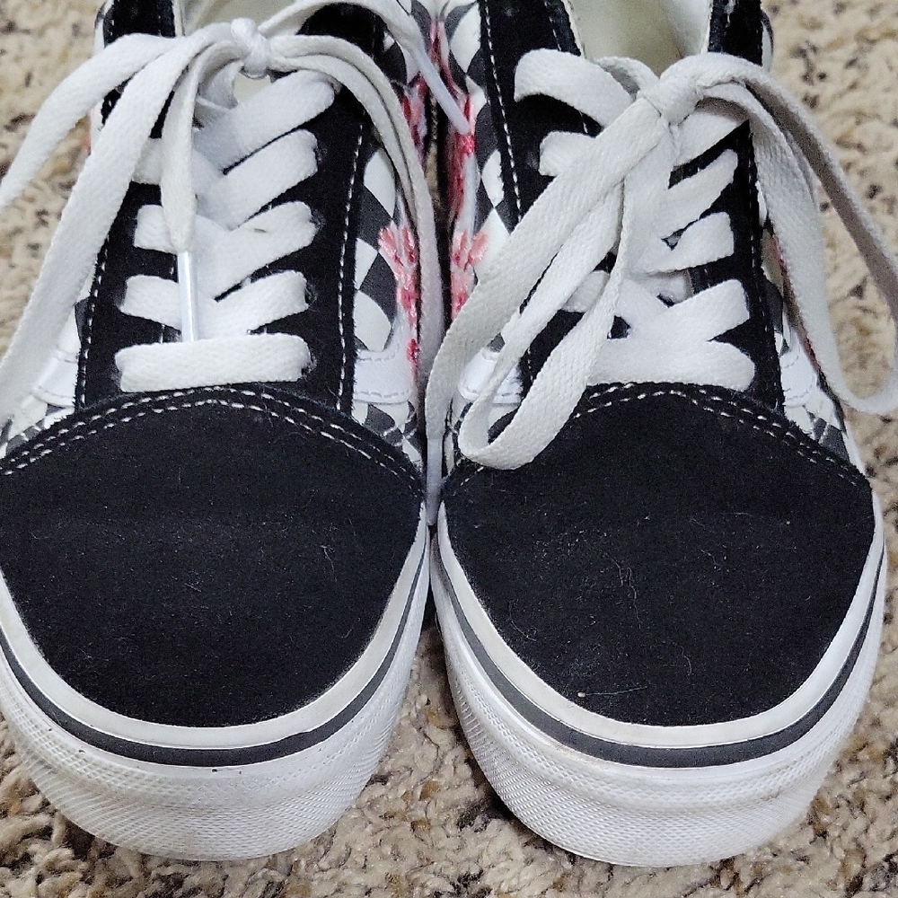 Vans Kids Black Floral Sneakers - Picture 10 of 11